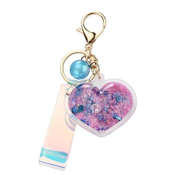 Wholesale Acrylic Oiled Love Quicksand Creative Key Chain