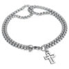 O1CN01W1ppZ91b9mTZmXxja_2206266993423-0-cib Wholesale Titanium Steel Cross Hollow Double Chain Men's Bracelets