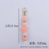 Wholesale Double Sided Rose Silicone Beaded Keychain