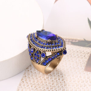 Wholesale Bohemian Vintage Marquise Crystal Alloy Rings