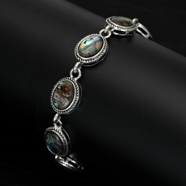 Wholesale Water Drop Round Natural Abalone Shell Bracelet