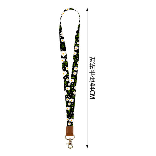 Wholesale Polyester Leopard Lanyard Keychain