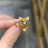Wholesale Cat Shaped Copper Plated Rings
