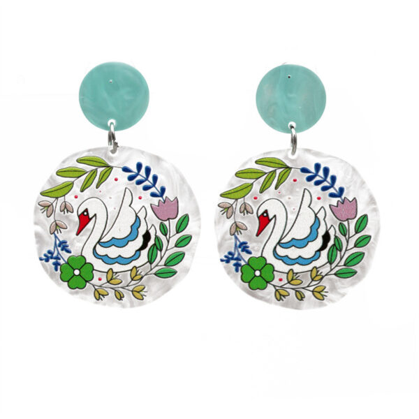 Wholesale Owl Rabbit Flowers Acrylic Earrings