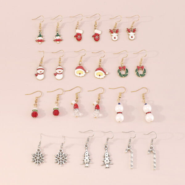Wholesale Christmas Colorful Earrings Set