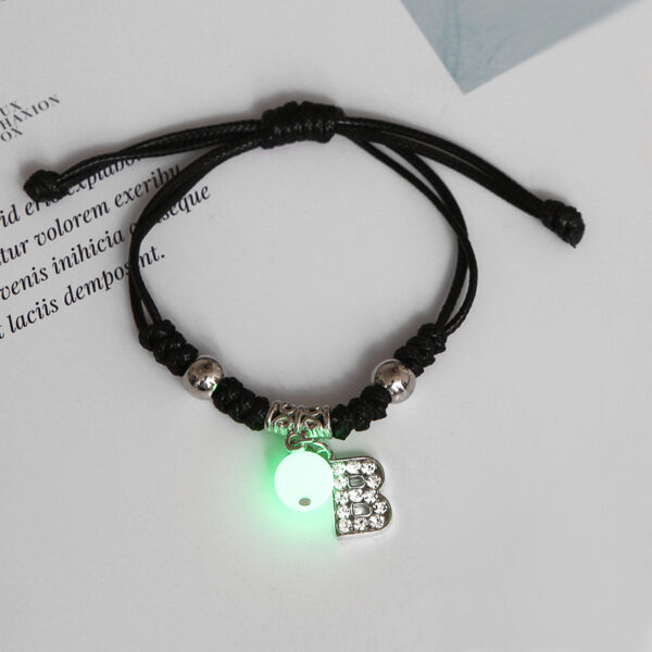 Wholesale Alloy English Alphabet Luminous Bracelet