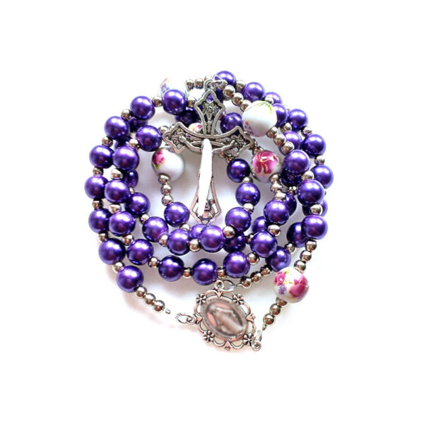 Wholesale Ceramic Rose Glass Pearl Pendant Men's and Women's Versatile Sweater Chain