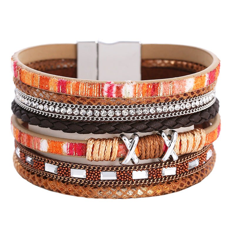 Wholesale Bohemian Ethnic Style Wide Bracelet