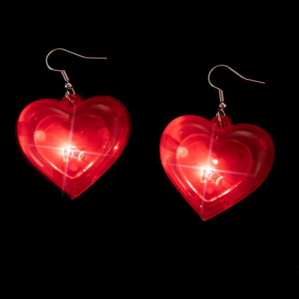 O1CN01WBuD4I21aVkij39Jj_934707001-0-cib Wholesale Valentine's Day Series LED Lights, Heart-shaped Luminous Plastic Earrings