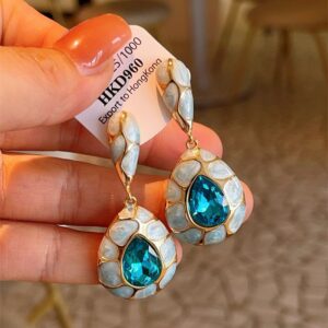 O1CN01WCOnPG1NU1TiHB7qX__2810171572-0-cib Wholesale Turtle Crack Inlaid Gemstone Water Drop Earrings