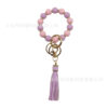 Wholesale Colorful Silicone Beads Diamond Ring Bracelet Keychain