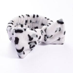 32#White leopard print (bow headband)