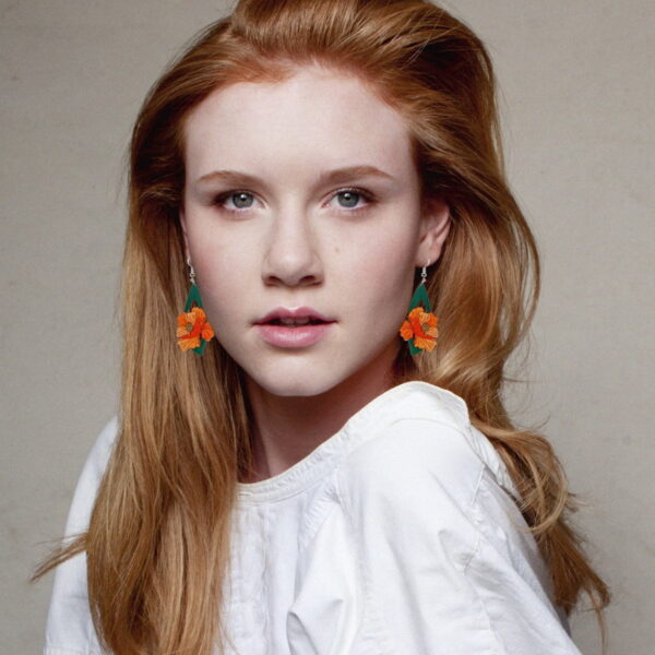 Wholesale Christmas Wooden Bird Santa Claus Tree Flowers Candle Snowman Earrings