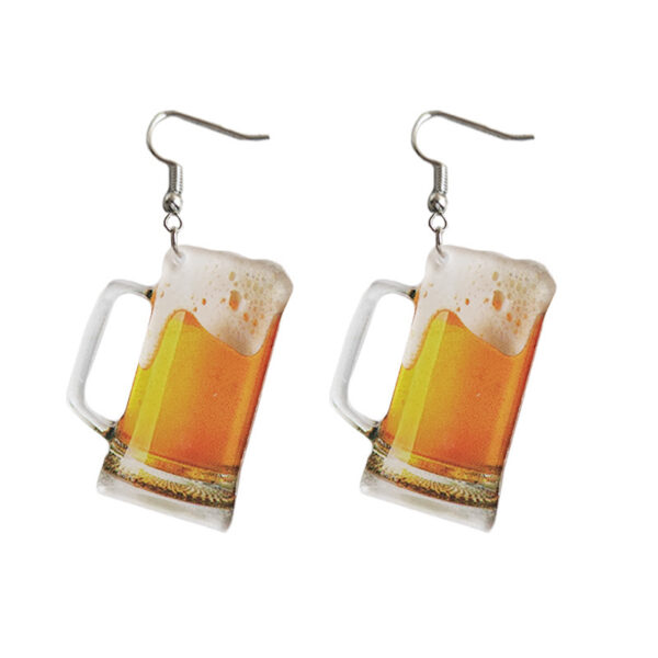 Wholesale Wine Glass Beer Red Wine Whiskey Transparent Acrylic Earrings