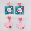 Wholesale Valentine's Day Heart Acrylic Earrings