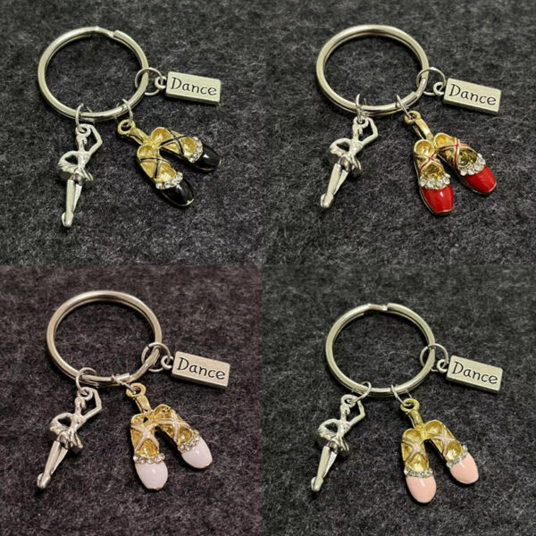 Wholesale Dance Beautiful Dancing Shoes Ballet Dancer Keychain