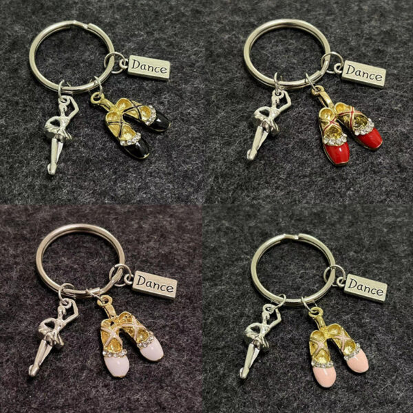 Wholesale Dance Beautiful Dancing Shoes Ballet Dancer Keychain