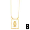 O1CN01WHTd2g2JAYL6DATP6_2926419381-0-cib Wholesale Square Card Square Virgin Cross Clavicle Chain 18K Gold Plated