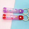 Wholesale Soft Glue Transparent Bow Lanyard Keychains
