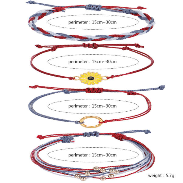 O1CN01WJiJC91GhZnbQDAOW_2923570654-0-cib Wholesale Small Daisy Wax Thread Beads Bracelet Set
