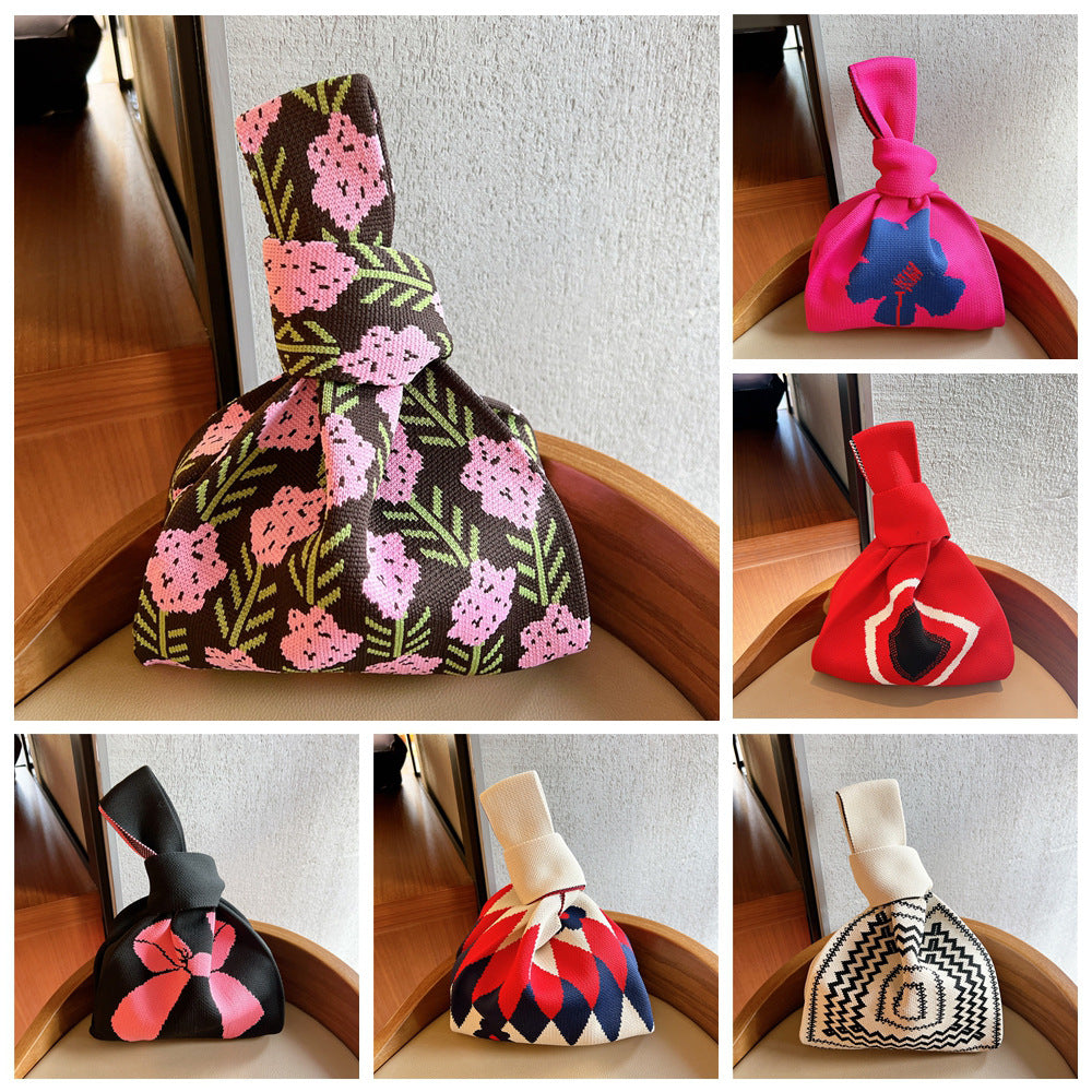 Wholesale lyester Knitted Handbags