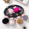 Wholesale Cartoon Cute Fox PU Plush Key Chain