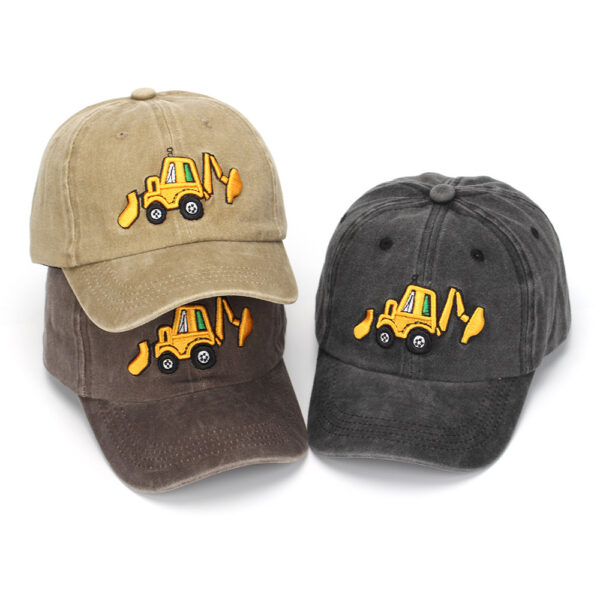 O1CN01WNejeq1fipbKQPm5s_2215600164041-0-cib Wholesale Kids Washed Fabric Excavator Embroidery Baseball Cap