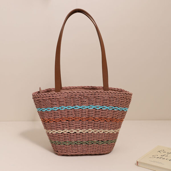 O1CN01WOBDuM1bcB6M7IN6Y_1089503485-0-cib Wholesale Colorful Striped Straw Bag Beach Bag
