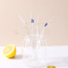Wholesale Colorful Flower Borosilicate Glass Transparent Straws