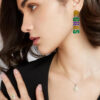 Wholesale Three Color Carnival Acrylic Earrings
