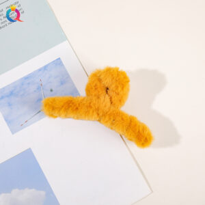 Plush solid color gripper-turmeric / Qiyue factory direct sales