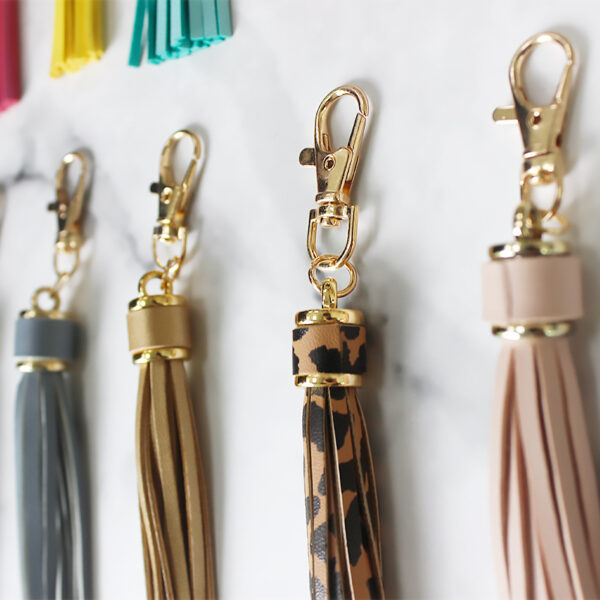 Wholesale Tassel Leather Braided Keychain