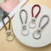 Wholesale Braided Color Leather Rope Keychain