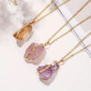Wholesale Irregular Crystal Electroplated Necklaces