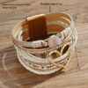 Wholesale Heart-shaped Six Layer Women's Leather Bracelet