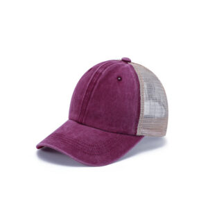 Wine red net cap-khakis net / Adult 56-60cm