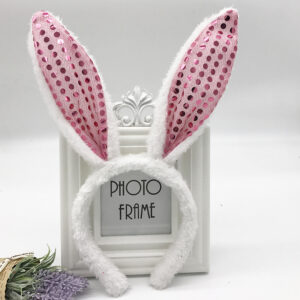 Pink Sequins Rabbit Ears