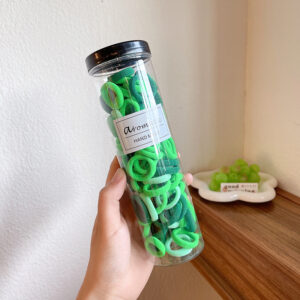 9610C Green 100 Hair Rings A Can