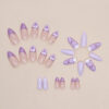 Wholesale Almond Nail Purple Love Heart Stunning Dotted Star Nail Stickers