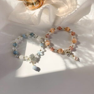 Wholesale Color Crystal Seashell Flowers Bracelet