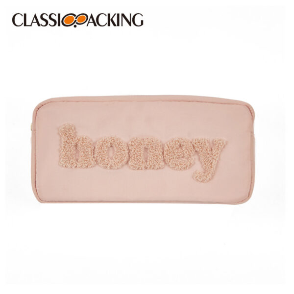 O1CN01WVI4ZE1imRD0KkLN2_2091004455-0-cib Wholesale Nylon Embroidered Letter Pink Makeup Bags