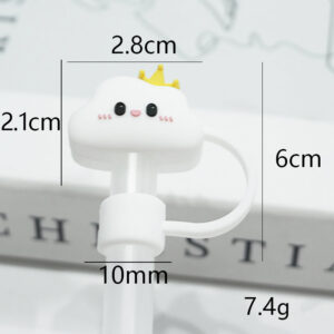 Silicone crown white cloud 10mm / Bagged without straw