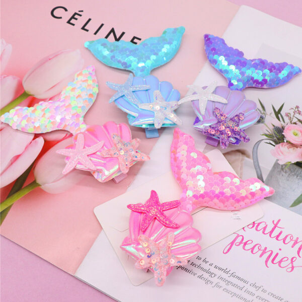 O1CN01WVtzz61IENlGRHjMR_2608150861-0-cib Wholesale Fabric Children's Mermaid Hairpin
