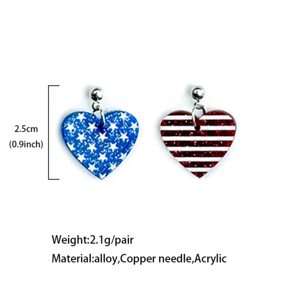 O1CN01WXPqlN1zp39RTlNtf_2215459036762-0-cib Wholesale American Independence Day Five-pointed Star Acrylic Glitter Earrings