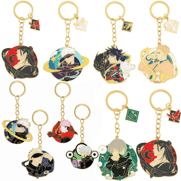 Wholesale Spell Attack Gojo Satoru Metal Pendant Keychain