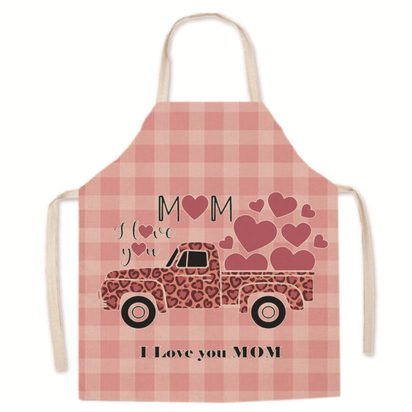 Wholesale Mother's Day Printed Apron Anti-Stain Linen Apron Home