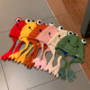 O1CN01WZSKYO1kLzYMoECGb_2832954668-0-cib Wholesale Cute Frog Knitted Wool Hats with Plush Polyester Ear Protectors