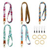 Wholesale Polyester Leopard Lanyard Keychain