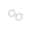 Wholesale Diamond Intertwined Simple Copper Stud Earrings