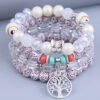 Wholesale Bohemian Multilayer Wooden Beads Alloy Bracelet